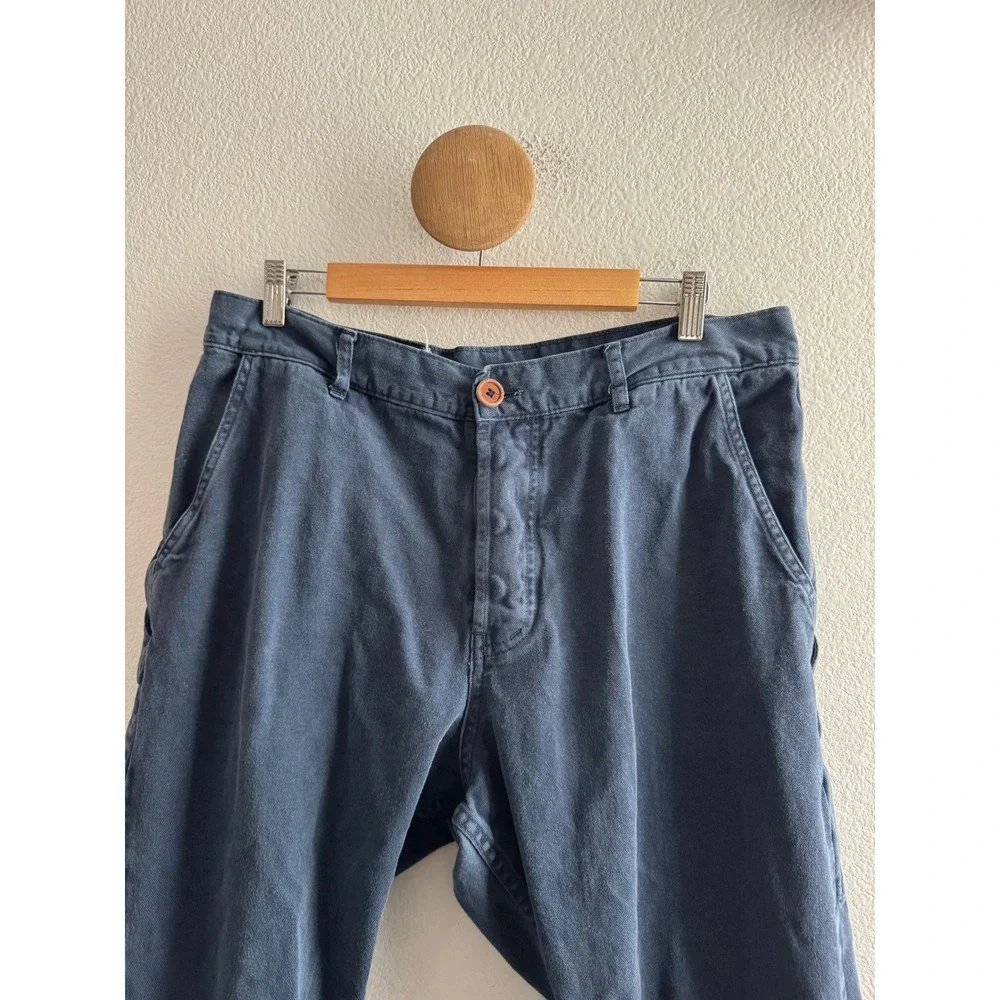 Bleu de Paname Navy Blue Cotton Twill Pants Manufacture de Vetements Size 36